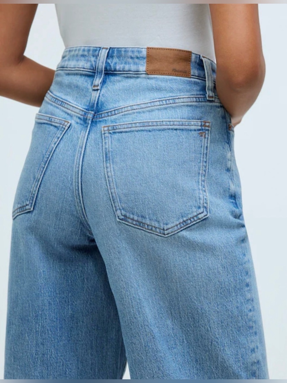 Madewell Curvy Perfect Wide Leg Crop Jeans - Picture 1 of 6